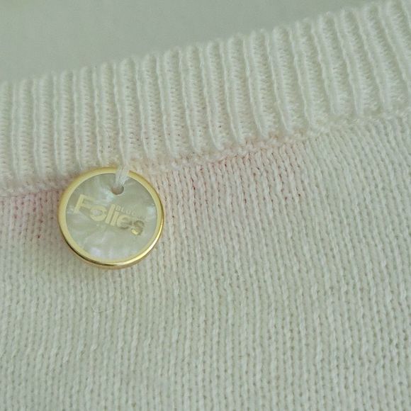 Blumarine Cream Sweater with Pink Floral Design - Picture 10 of 12